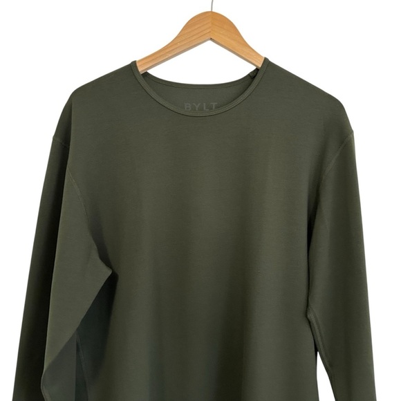 BYLT Basics Long Sleeve Tee - Olive Green - Picture 3 of 7